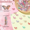 100Pcs Transparent Spray Painted Glass Beads GLAA-YW0005-09-3