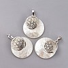 Natural White Shell Mother of Pearl Shell Pendants KK-F751-M-B05-1