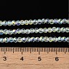 Electroplated Glass Beads Strands EGLA-P055-01B-AB01-6