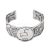 Constellation Alloy Open Cuff Bangles for Women Men LS-BJEW-C064-01AS-08-2