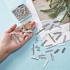 80Pcs 8 Styles Tibetan Style Alloy Chandelier Component Links FIND-GO0003-54-3