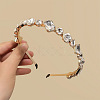 Glass Rhinestone Hair Bands OHAR-PW0007-39E-1