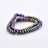 Grade AAA Non-magnetic Synthetic Hematite Rondelle Beads Strands G-M080-01-2