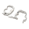 Oval Brass Micro Pave Clear Cubic Zirconia Twister Clasps KK-B170-18P-2