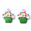 Spray Painted Resin Cabochons CRES-Q215-005-2