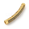 Brass Micro Pave Black  Cubic Zirconia Beads KK-G493-15G-02-2