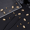 5 Sets Brass Cord Ends KK-BBC0009-28-4