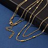 304 Stainless Steel Cable Chain Double Layered Necklaces for Women NJEW-U050-02E-G-1