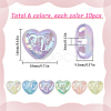 60Pcs 6 Colors Luminous Acrylic Beads SACR-SC0001-36-2