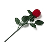 Flocking Plastic Rose Finger Ring Boxes CON-C015-02A-3