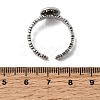 Flower 304 Stainless Steel Cuff Ring Components STAS-P454-05A-P-3
