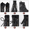 PandaHall Elite 1 Pair Cowhide Leather Lace-in Boot Zipper Inserts FIND-PH0006-71-4