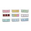 Brass Micro Pave Clear Cubic Zirconia Connector Charms CU-CBA30E8-01P-A-1