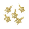 Rack Plating Brass Micro Pave Cubic Zirconia Pendants KK-C007-27G-2