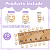 15Pcs Brass Beads SMFA-UN0001-01-5