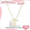304 Stainless Steel Letter Pendant Necklaces NJEW-LP0001-52E-G-2
