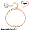 8Pcs Brass Round Snake Chain Bracelet for Men Women BJEW-PH0004-28-3