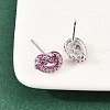knot Brass Micro Pave Cubic Zirconia Stud Earrings EJEW-C174-01P-02-2