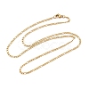 Ion Plating(IP) 304 Stainless Steel Figaro Chain Necklaces STAS-K168-01G-2