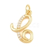 Brass Micro Pave Clear Cubic Zirconia Pendants CU-CBA7939-01C-G-1