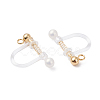 10 Pairs Plastic Clip-on Earring Findings STAS-UN0024-79-3