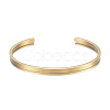 304 Stainless Steel Cuff Bangles BJEW-K173-02-4