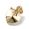 Real 18K Gold Plated Rack Plating Brass Micro Pave Clear Cubic Zirconia Pendants KK-C015-09G-15-3