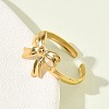 Adjustable 304 Stainless Steel Cuff Open Rings for Women RJEW-Z122-03G-01-3