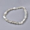 Natural White Moonstone Bead Stretch Bracelets BJEW-K213-43-2