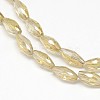 Electroplate Crystal Glass Rice Beads Strands X-EGLA-F042-A08-1