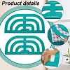 Transparent Acrylic Arch Templates DIY-WH0656-45-4