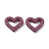 Heart Shape Polymer Clay Rhinestone Beads CLAY-NH0001-09B-10-1