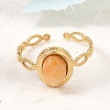 304 Stainless Steel Cuff Open Rings for Women GG-CBA7994-01G-10-1