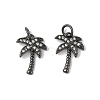 Brass Micro Pave Cubic Zirconia Pendants ZIRC-K070-38B-1