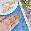 40Pcs 4 Styles Brass Earring Hooks KK-BBC0024-39-3