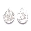 Tarnish Resistant 304 Stainless Steel Charms STAS-L247-012P-2