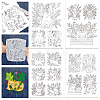 4 Sheets 11.6x8.2 Inch Stick and Stitch Embroidery Patterns DIY-WH0455-037-1