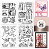 CRASPIRE 4 Sheets 4 Styles PVC Plastic Stamps DIY-CP0007-06D-1