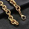 304 Stainless Steel Cable Chain Bracelets for Women BJEW-Q050-01A-G-4