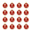 Golden Plated Alloy Enamel Charms X-ENAM-S118-03Y-2