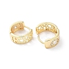 Brass Micro Pave Cubic Zirconia Hoop Earrings EJEW-P259-01G-2