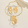 Iron Leaf Pendant Choker & Stud Earring Sets for Women HA2719-2