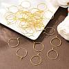 Brass Wine Glass Charm Rings X-EC067-1G-5