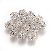 Brass Clear Rhinestone Beads RB-A017-10mm-S-1