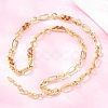 7MM Brass Pave Cubic Zirconia Figaro Chain Necklaces NJEW-D324-05G-01-1