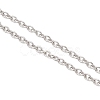 2Pcs 2 Styles 2.5MM 304 Stainless Steel Cable Chain Slider Bracelet Makings AJEW-JB01522-4