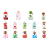 Fashewelry 28Pcs 4 Style Glass Wishing Bottle Pendant Decorations GLAA-FW0001-01-16