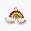 Alloy Enamel Pendants ENAM-O035-14G-A-1