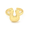 Brass Letter Open Cuff Rings for Women RJEW-G313-01U-G-2
