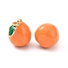 Brass Enamel Charms KK-O140-05G-6